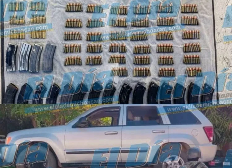 Aseguran Camioneta Abandonada Con Armamento En Las Inmediaciones De Acahuato 20 Con Arma En Mano, Le Quitaron 600 Mil Pesos Al Salir Del Banco En Morelia