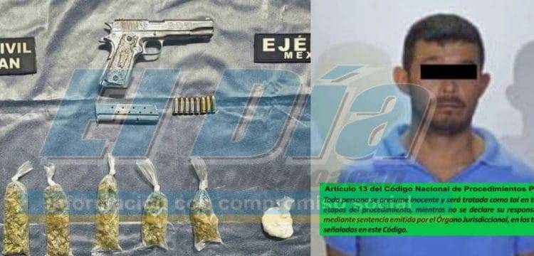 Detienen en Las Colonias de Apatzingán a sujeto con una arma, marihuana y cristal 1 Usar casco al viajar en moto, un factor de vida o muerte: SSM