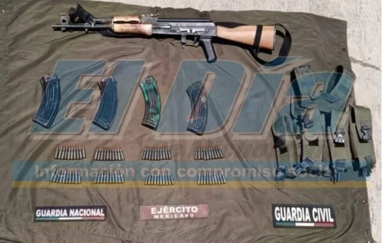 Aseguran En El Naranjo De Chila Un Cuerno De Chivo, Cargadores, Municiones Y Fornitura