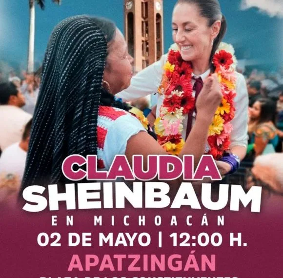 Confirma Fanny Arreola Visita De Claudia Sheinbaum A Apatzingán; Será El Jueves 2 De Mayo A Las 12:00 Horas