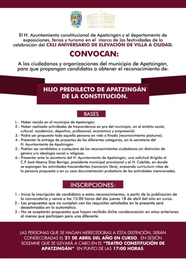 Hijo Predilecto Apatzingan 2024 - El Día De Michoacán
