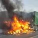 Se Quema Cabina De Tráiler En La Autopista 25 Se Quema Cabina De Tráiler En La Autopista