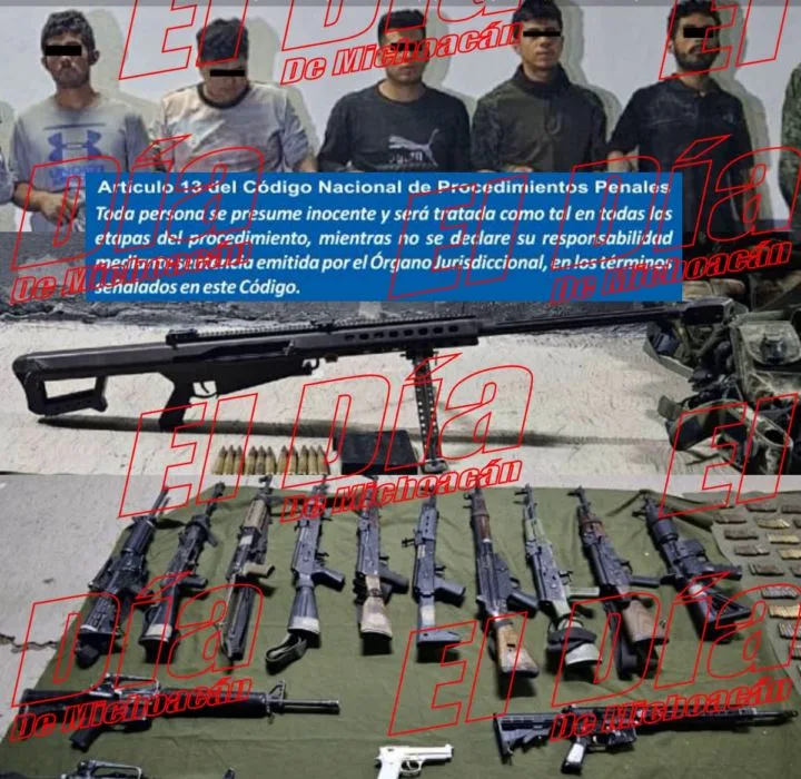 5 Detenidos Zimanca Buenavista Armas Barret Vehiculos A Eldia - El Día De Michoacán