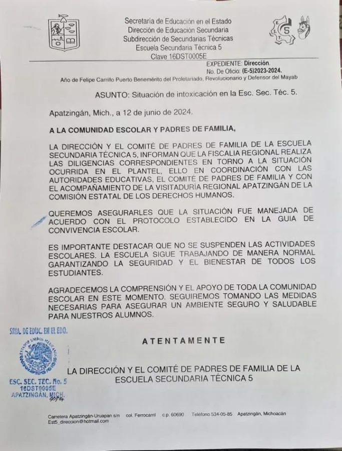 Comunicado Eti 5 - El Día De Michoacán