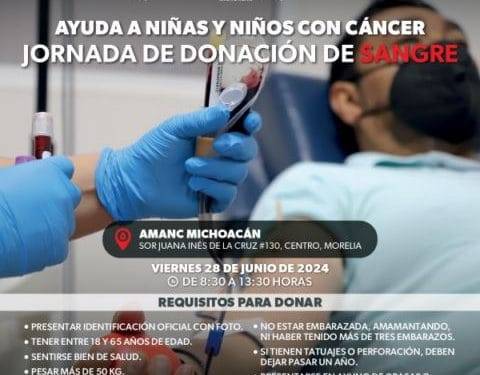 Invita SSM a donar sangre para ayudar a niñas y niños con cáncer