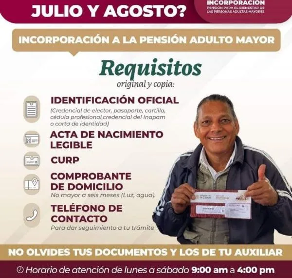 Estas Son Las Fechas Para El Registro Y Requisitos Para La Pensión De Adultos Mayores