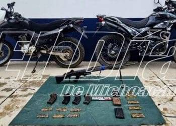 Fuerte Operativo en Las Colonias Cenobio Moreno, solo deja decomiso de un fusil y dos motos robadas