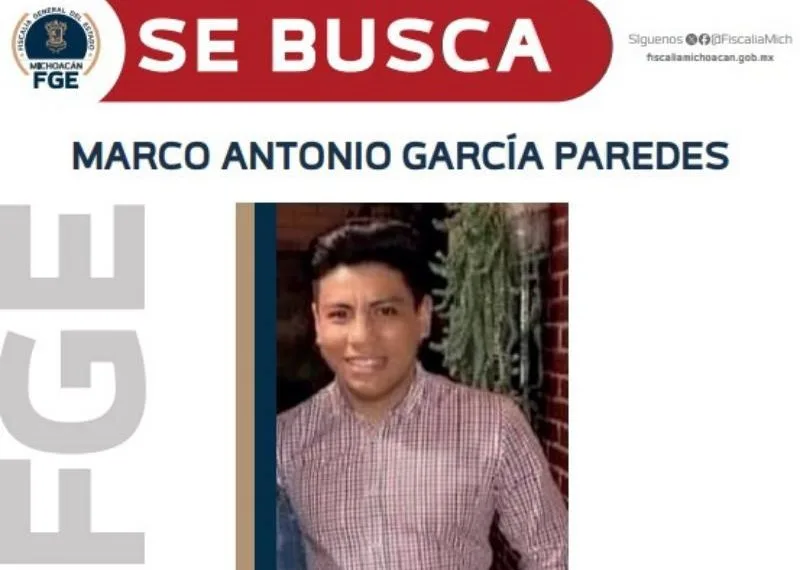 Ofrece Fge Recompensa Para La Detención De Marco Antonio García Paredes, Presunto Responsable Del Feminicidio De Marbella H.