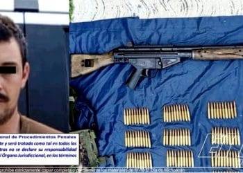Detienen a uno con un fusil de Asalto en “El Rancho California” de Apatzingán