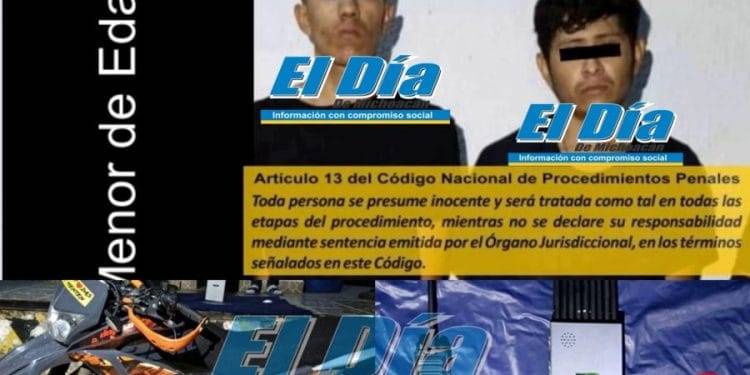 Detienen a 2 jóvenes y un menor tras peliculesca persecución en la Emiliano Zapata de Apatzingán