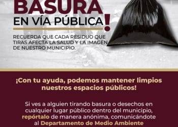 ¡Aguas! Multarán a ciudadanos que dejen basura en las calles de Apatzingán