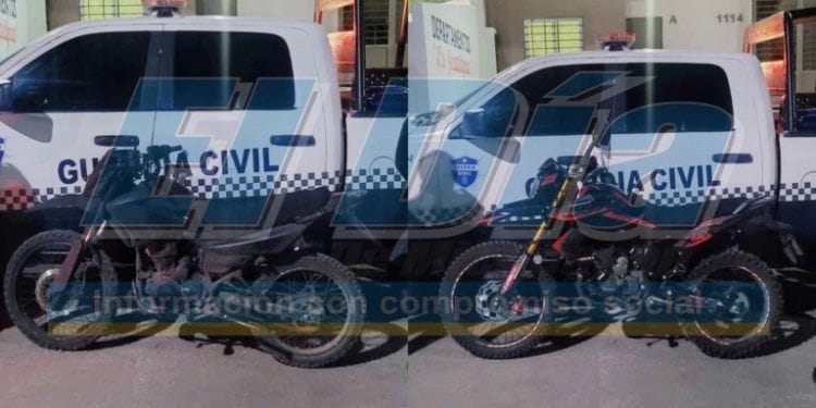 Asegura Guardia Civil dos motocicletas en calidad de abandono en Apatzingán