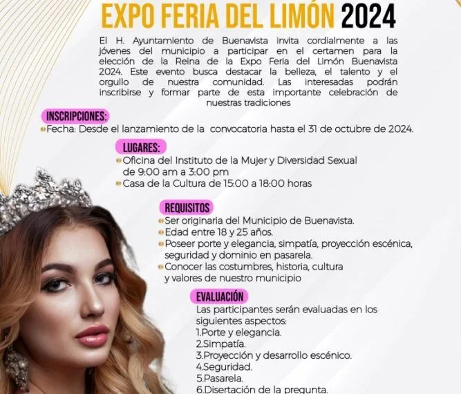 Buenavista Busca Reina De La Expoferia Del Limón 2024