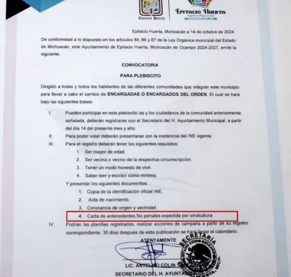 Convocatoria Epitacio Huerta - El Día De Michoacán
