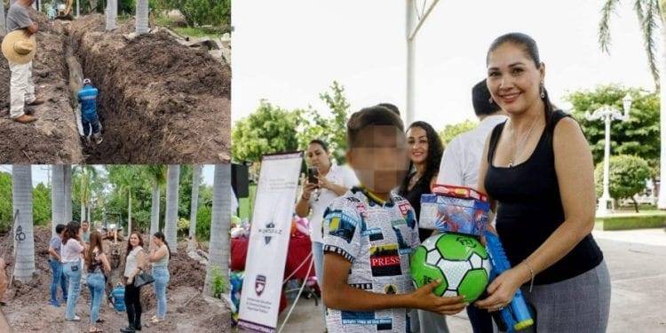 Irma Moreno realiza recorrido  de supervisión de obras en comunidades de Buenavista