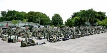 Arriban 200 Elementos Del Ejército Mexicano Con El Propósito De Reforzar Las Operaciones Al Sector Limonero En La Región De Tierra Caliente