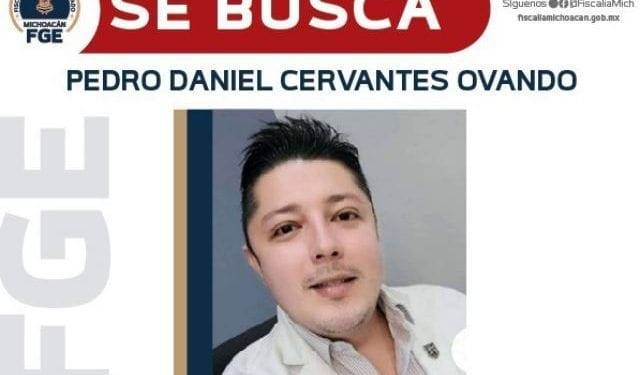 Ofrece Fiscalía General, recompensa para localizar y detener a Pedro Daniel Cervantes Ovando, presunto responsable de la desaparición de una mujer