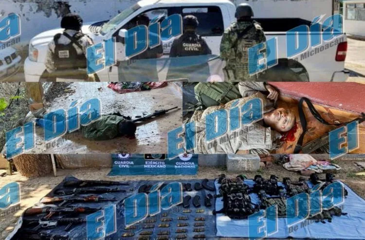 Mueren Dos Tras Enfrentarse Contra Fuerzas Del Orden; Además Decomiso De Armas Y Un Vehículo Robado En Las Ordeñitas De Parácuaro