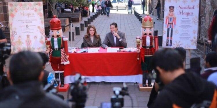 Alfonso Martínez y Paola Delgadillo presentan actividades de la ‘Navidad Mágica en Morelia’‍