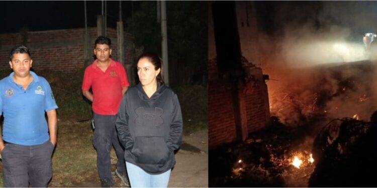 Supervisa presidenta Fanny Arreola trabajo de bomberos en La Joyita