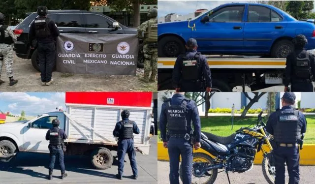 En Los Últimos Días, Recuperados 24 Vehículos En 11 Municipios