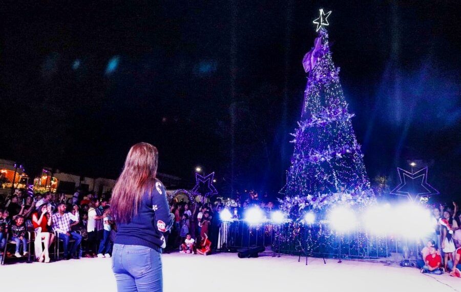 Árbol Navideño En Apatzingán  Se Celebra Con Unión Y Esperanza: Fanny Arreola