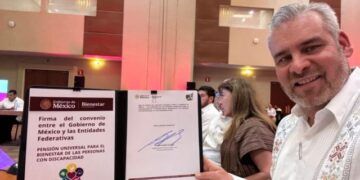 Firma Bedolla Convenio Para La Universalidad De La Pensión Para El Bienestar De Personas Con Discapacidad