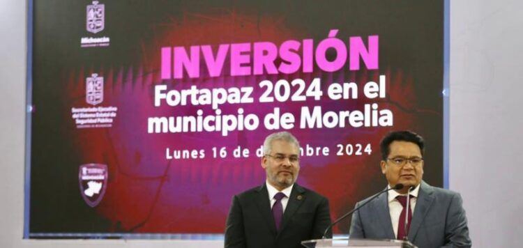 Invertidos Más De 30 Mdp Del Fortapaz En Morelia Durante 2024: César Erwin