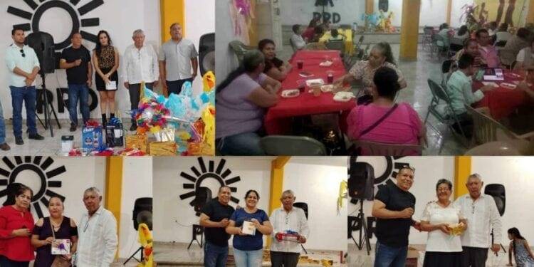 PRDM en Apatzingán festejó a sus militantes y simpatizantes, con comida y algunos regalos: Manuel Zárate