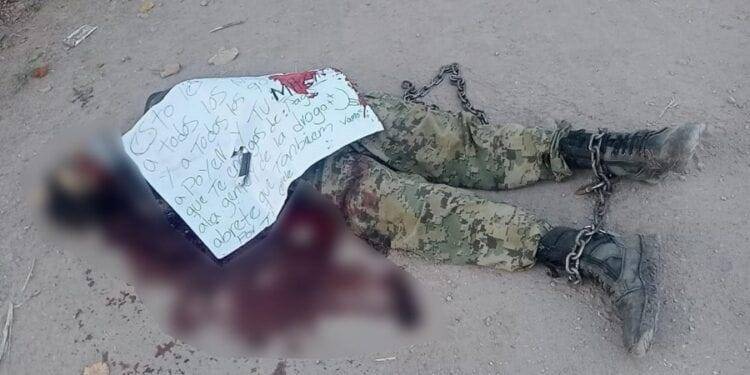 Tiran cadáver maniatado,  con disparos de arma y mensaje en cartulina en “La Ruana” de Buenavista