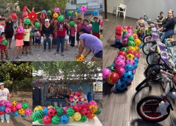 Regidora Celene Cortéz Se Transforma En Rey Mago, Distribuye 2 Mil Pelotas Y 20 Bicicletas