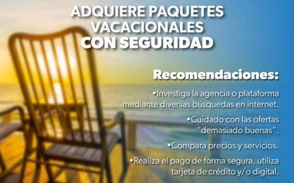 SSP lanza ciberalerta a usuarios para comprar paquetes vacacionales de manera segura