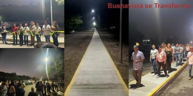 Buenavista se Transforma, Entrega Irma Moreno andador de 600 metros con alumbrado público en Vicente Guerrero