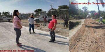 Irma Moreno Supervisa Obras En Eréndira: Cancha De Usos Múltiples Y Rehabilitación De Caminos