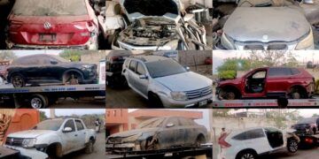 En Múgica, Catean Finca Abandonada Localizan 9 Vehículos Con Reporte De Robo