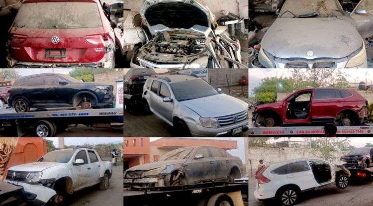 En Múgica, Catean Finca Abandonada Localizan 9 Vehículos Con Reporte De Robo