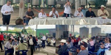 Encabezan Irma Moreno Y Cuauhtémoc Ramírez, Reunión Con La Sociedad Cooperativa Limoneros Del Valle De Tierra Caliente En Buenavista