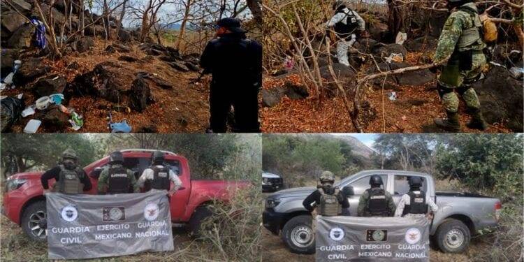 Revientan campamentos del crimen organizado en Apatzingán; había dos vehículos 1 Revientan campamentos del crimen organizado en Apatzingán; había dos vehículos