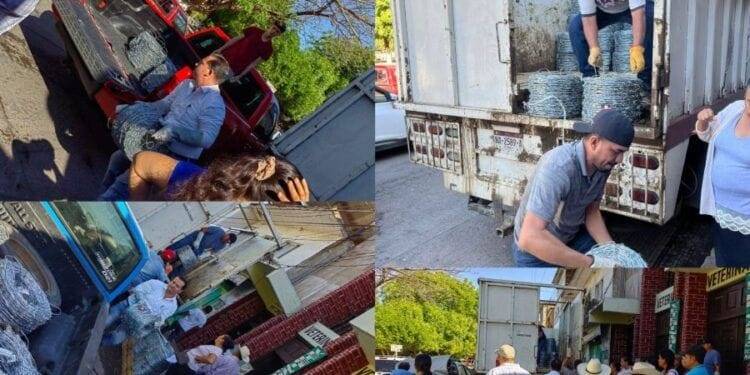 Se realizó la entrega de rollos de alambre a Ganaderos del municipio de Apatzingán
