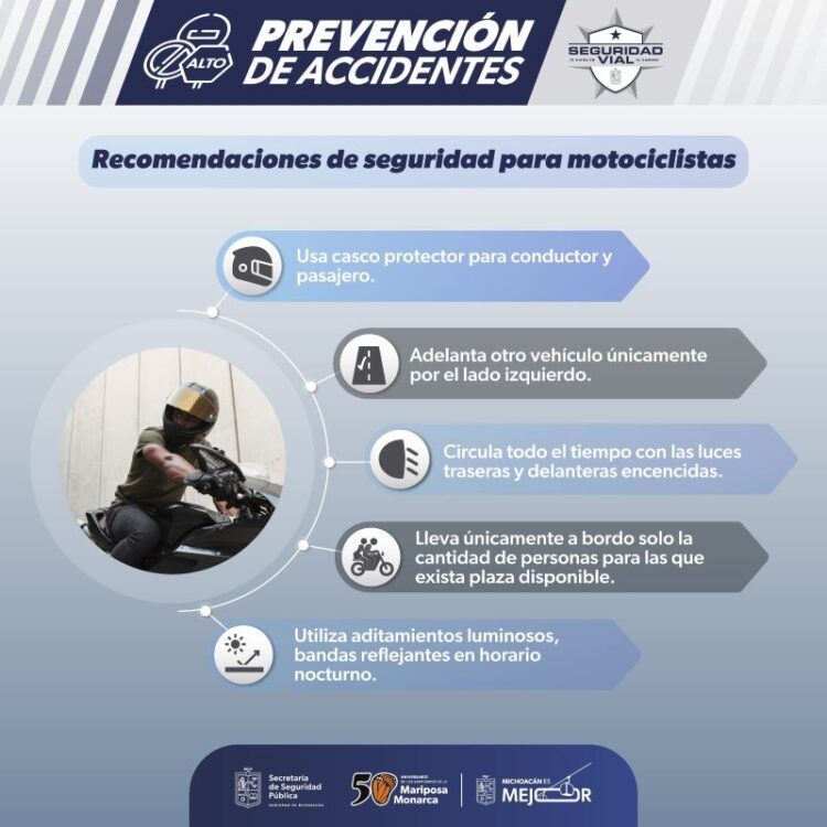¿Viajas En Moto? Sigue Estas Recomendaciones De Ssp Para Evitar Accidentes 22 ¿Viajas En Moto? Sigue Estas Recomendaciones De Ssp Para Evitar Accidentes