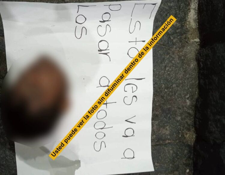 Abandonan La Cabeza Humana De Un Hombre Con Mensaje En Pleno Centro De Apatzingán