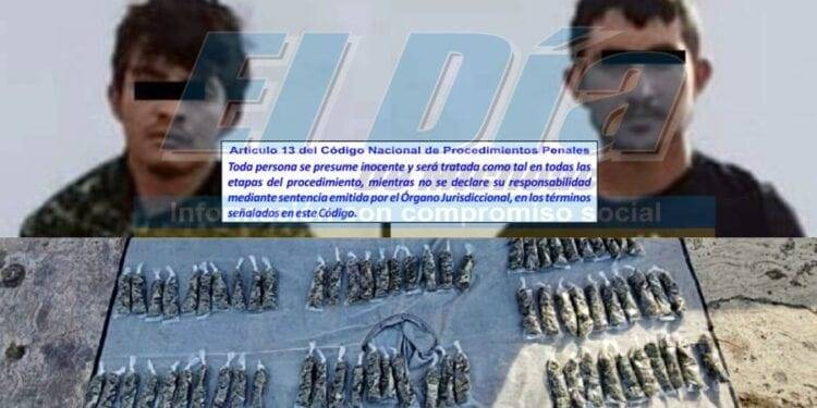 SSP y fuerzas federales detienen a dos “Chicleros” con 132 dosis de drogas en Chandio de Apatzingán