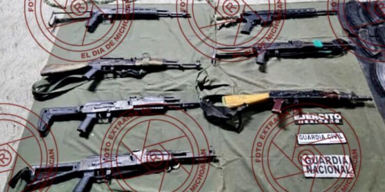 Tras agresión aseguran 7 fusiles en Los Charcos de Buenavista