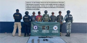 En Apatzingán, Asegurados Cuatro Presuntos Integrantes De Célula Criminal, Tres Extranjeros; Decomisaron Un Fusil Y Municiones 23 4 Detenidos Las Colonias - El Día De Michoacán