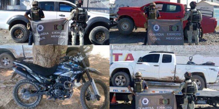 Aseguran tres camionetas y una motocicleta con reporte en las colonias Cenobio Moreno, municipio de Apatzingán 1 Aseguran tres camionetas y una motocicleta con reporte en las colonias - El día de Michoacán