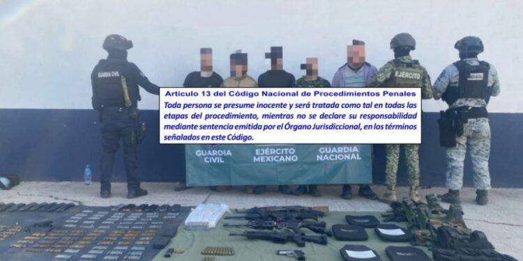 Aseguran a cinco personas armadas y más de 2 mil cartuchos, en San Antonio de Apatzingán: SSP