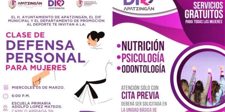 DIF Apatzingán invita a mujeres a participar en eventos durante el mes de marzo