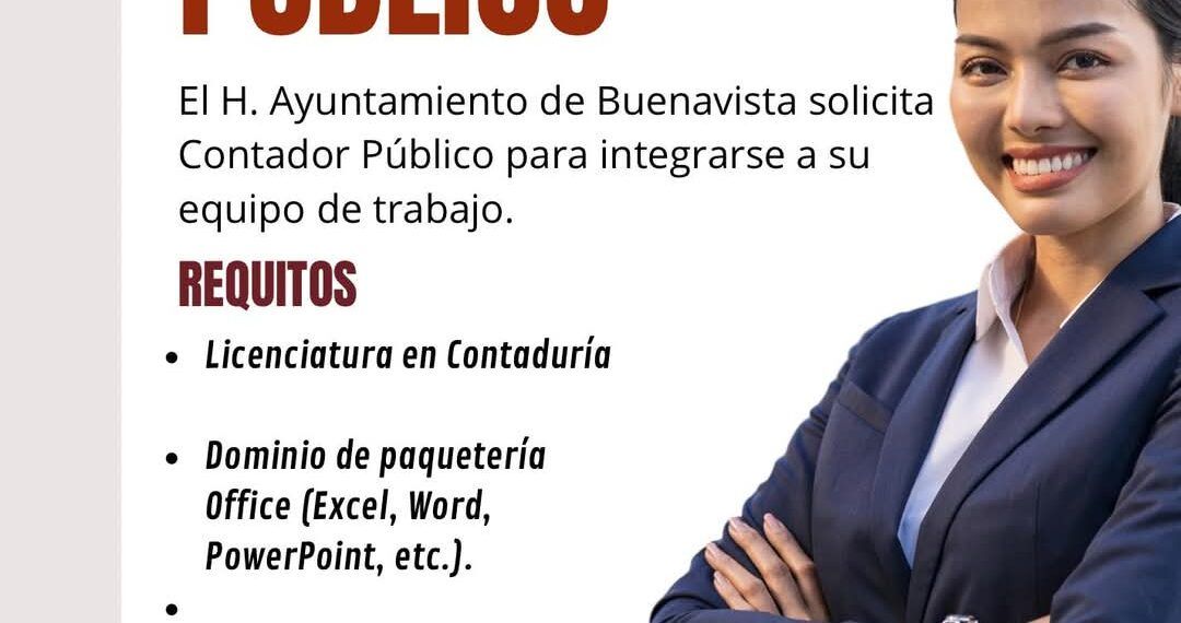 Ofrece Ayuntamiento De Buenavista Oferta Laboral De Contador Público