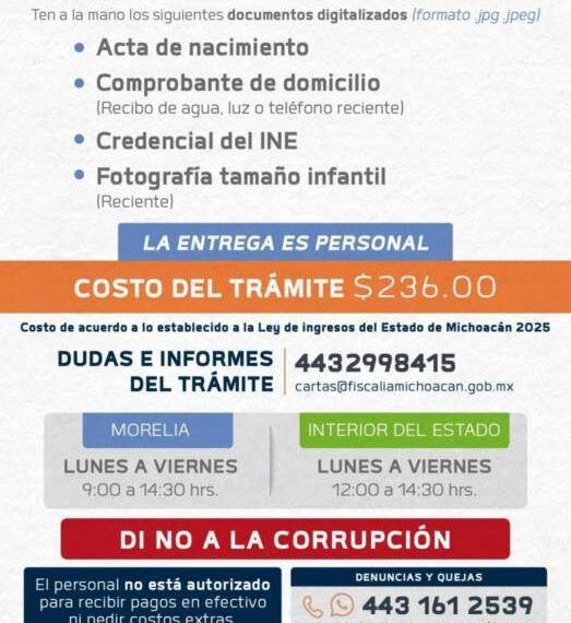 CARTA DE ANTECEDENTES NO PENALES | El Día de Michoacán