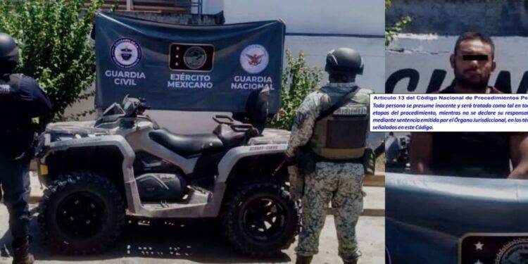 Detienen a sujeto con cuatrimoto Can Am robada en Apatzingán
